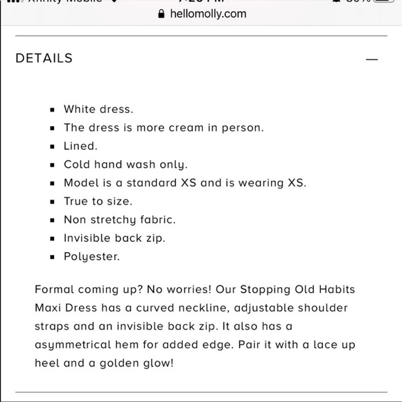 Hello Molly Stopping Old Habits hi low white dress - Picture 5 of 5